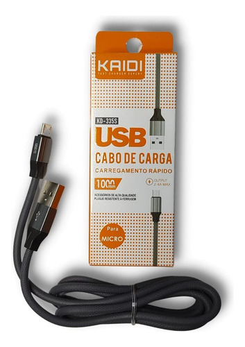 Cabo Usb Micro V8 3a 1m Kaidi 