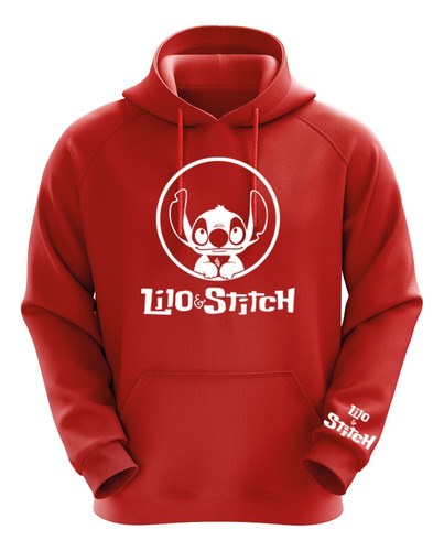 Polerón Rojo Lilo Y Stitch Diseño 2