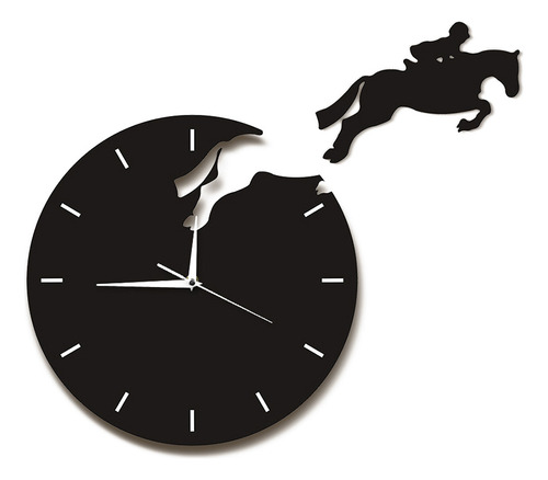 Reloj De Pared 3d Con Diseño De Relojes De Caballo Saltando
