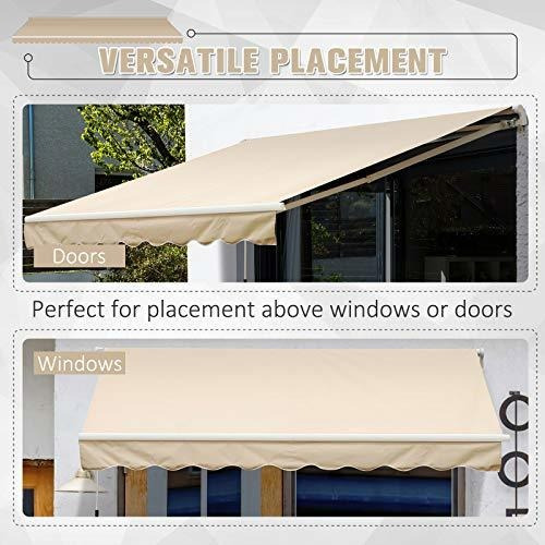 Outunny - Toldo Retractil Para Patio, 10 X 8, Cubierta