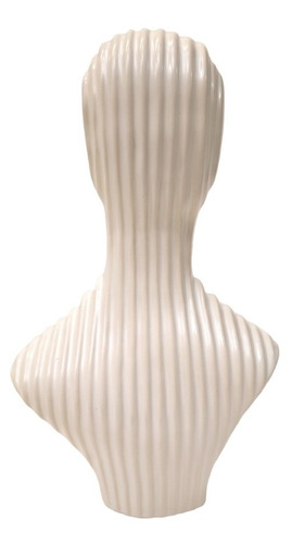 Figura Decorativa De Ceramica Head White 18x10x31 Cm