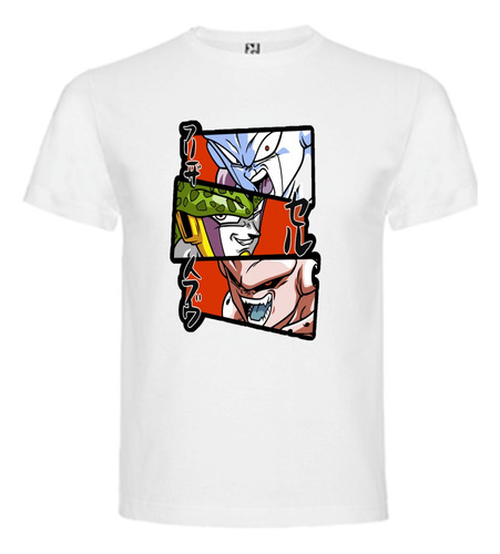 Polera Dragon Ball Trilogía Goku Villanos Algodón Pow Club