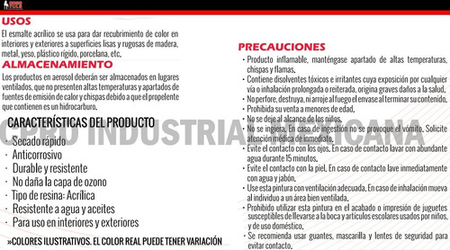 6 Pinturas Color Blanco Mate 400ml