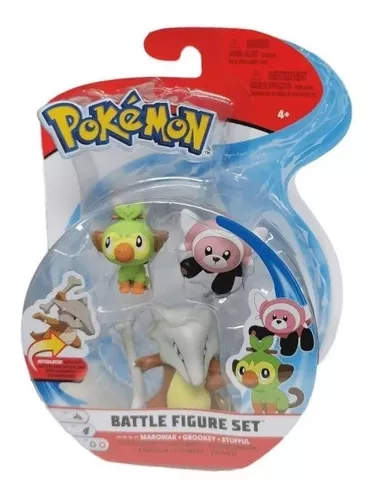 Set Bonecos Pokémon - Marowak, Grookey e Stufful - WCT Sunny - JP Toys -  Brinquedos e Actions Figures para todas as idades