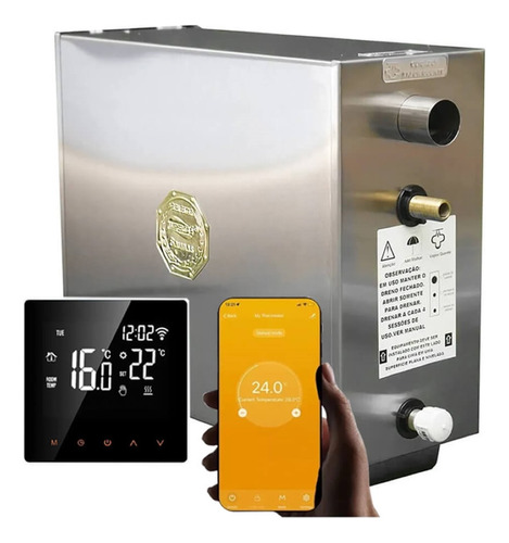 Sauna Vapor Elétrica 15kw Comando Wifi Impercap - 380v Trif