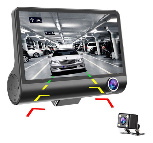 Cámara Para Carro Dvr 3 Lentes 1080p Full Hd Dash Cam 3 En 1