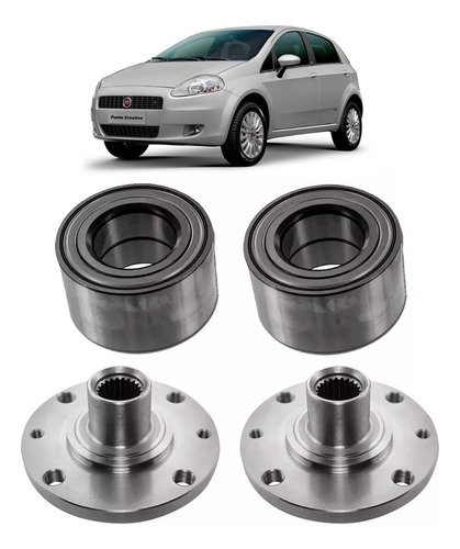 Par Cubo Dianteiro E Rolamento Punto 1.4 2010 2011 S/ Abs