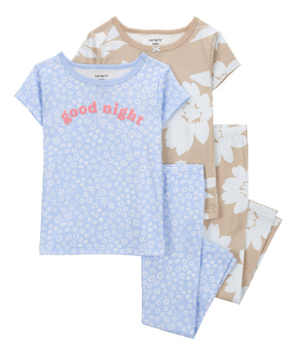 Pijama De 4 Piezas De Algodón, De Bebé 1q514110 | Carters ®