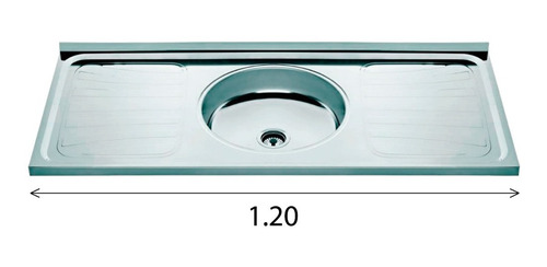 Imagen 3 de 5 de Mueble Cocina Bajo Mesada Bw1 + Pileta De 1.20 Acero Inox