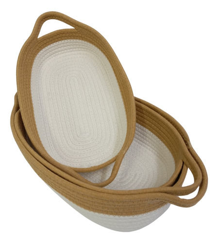 Set Cesto Organizador X3 Oval Multiuso Decorativo Rio Shop