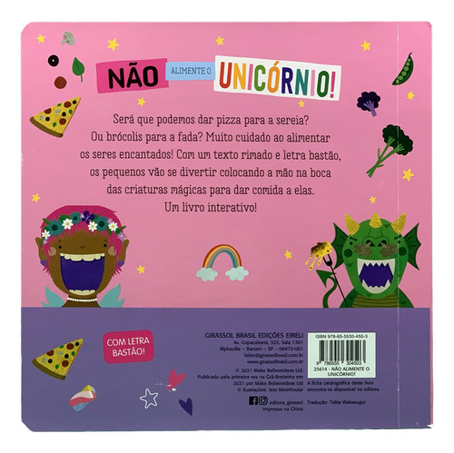 Nao Alimente O Unicornio!, de Gir. Alimente Editorial Girassol, capa dura, edição 1 em português, 2023