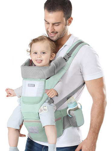 Mochila Porta Bebes Ergonómica Asiento Multifuncional 6 En 1