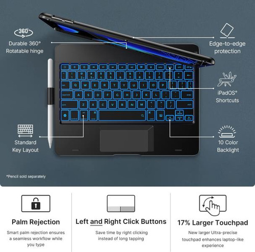 Typecase Touch Para iPad De 9.ª Generación Con Teclado (10.2