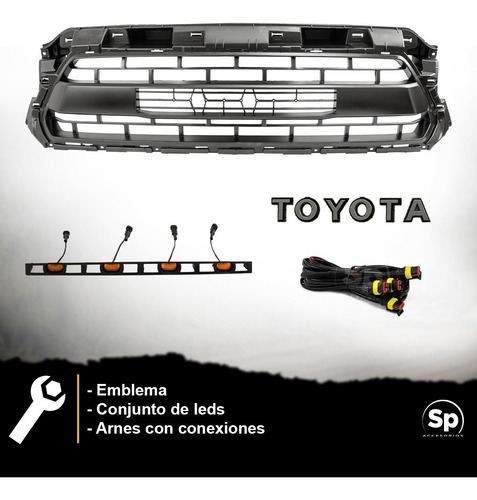 Imagen 3 de 9 de Parrilla Frontal Toyota Tacoma Trd 2012 2013 2014 2015 Negra