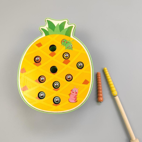 Juego De Atrapar Formas De Piña, Hermoso Juguete De