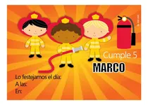 Comprar Kit Imprimible Bomberito Mod.2 Bomberos Niños Deco Candy Bar