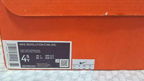 Zapatillas Nike Revolution 6 Lila Niña Talle 35.5 Arg (Usado)