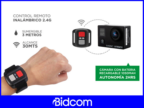 Imagen 8 de 10 de Camara Deportes Extremos Gadnic 4k Sumergible Hdmi Moto Bici