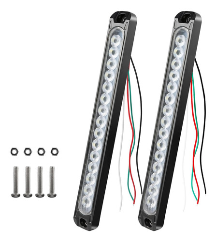 Foufly 2 Barras De Luz De Remolque Universales De 15 Led, 12