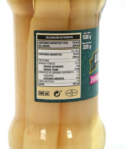 La Gitana Esparragos Blancos Extra En Frasco 540g
