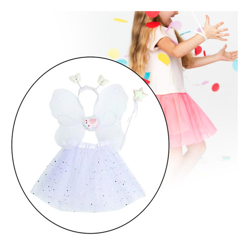 / Conjunto De Asas De Fada 4 Peças/conjunto Conjunto Branco