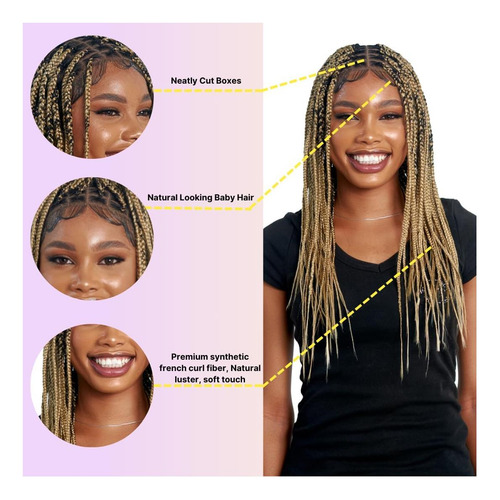 Wow Braids Box Braid Wig Perucas Trançadas Sem Nó Para Com &