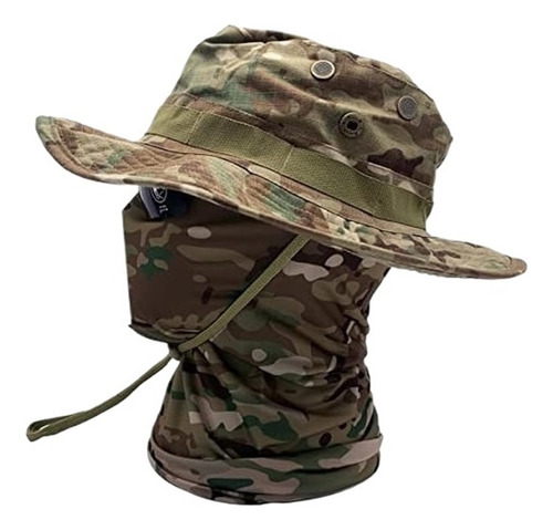 Sombrero De Pesca Boonie Hat Camo Pasamontañas Cuello Gafas