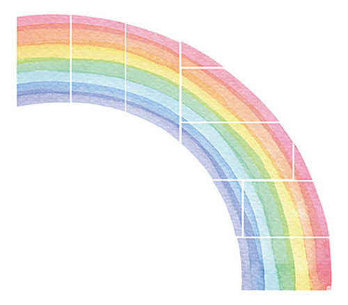 Kit De Calcomanías De Pared De Arco Iris De Bricolaje