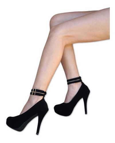 Imagem 3 de 6 de Sapato Scarpin Meia Pata Preto Salto Alto Fino Festa Eventos