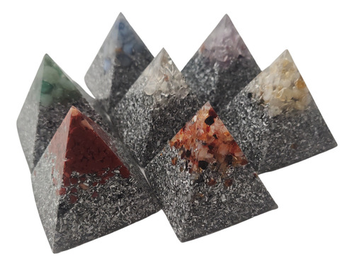 Orgonitas Set 7 Pirámides Para Alinear Chakras
