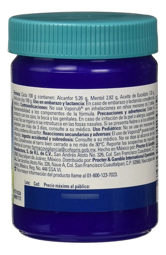 Vick Vaporub Ungüento Anticongestivo Resfriado 50gr Pack X2