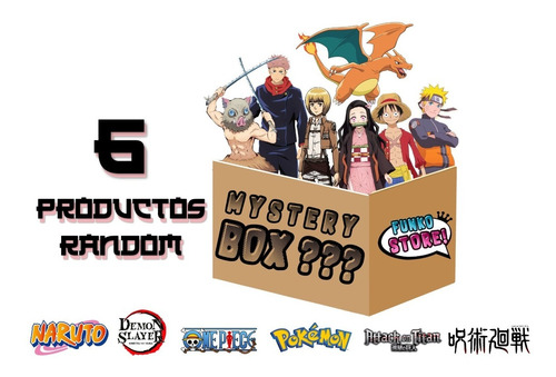 Caja Misteriosa 6 Productos - Mystery Box Random Anime