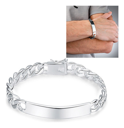 Pulsera Piocha Esclava Grumete 10 Mm Plata Ley 925 Unisex