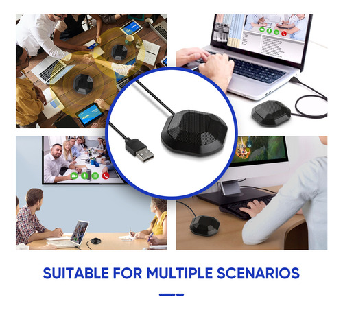 Js Micrófono Usb Portátil Para Conferencias, Micrófono