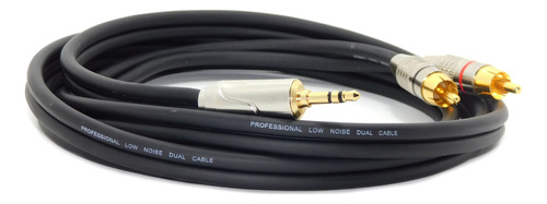 Cable Mini Plug Stereo A 2 Rca Profesional Low-noise 1,5mts