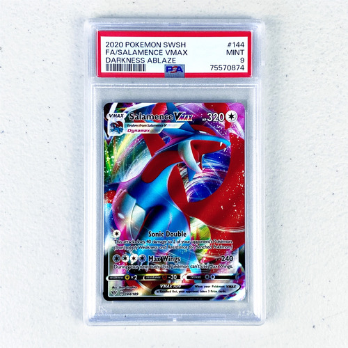 Psa 9 Salamence Vmax Darkness Ablaze Cartas Pokemon Tcg