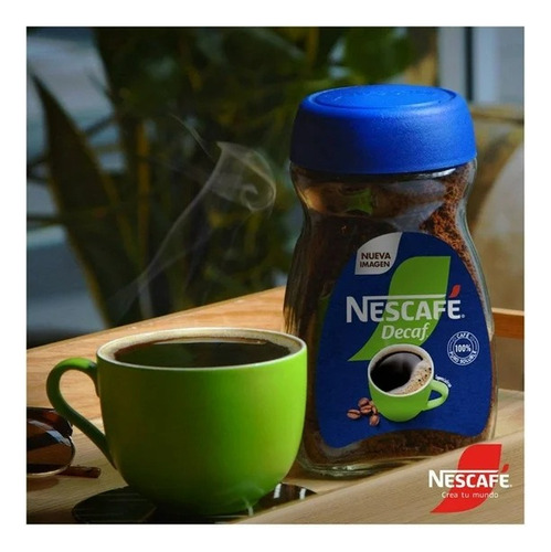 5 Pzas Café Descafeinado Soluble Nescafé Decaf Frasco 40g