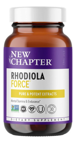 Rhodiola Force 300 Mg New Chapter 30 Cápsulas