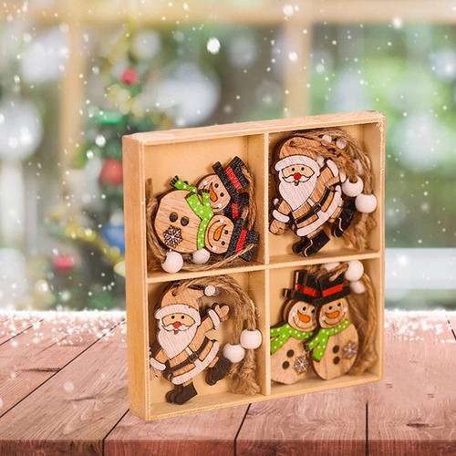 24pcs Navidad Adornos Colgantes Colgantes Decoración Fiesta