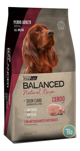 Vitalcan Balanced Perros Sabor Cerdo Y Arroz 15 Kg + Envío