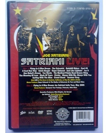 Dvd Duplo Joe Satriani - Satriani Live - Importado Eua (Usado)
