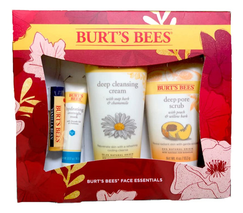 Bálsamo Labial Chapstick  Burt's Bees Face Essentials 4 Piez