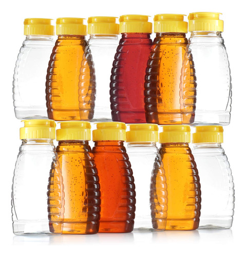 Dilabee Botella Plastico Miel 12 Dispensador Tarro Para 8