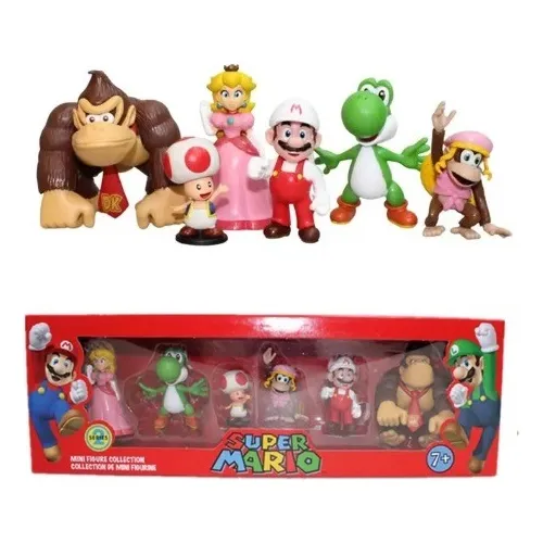 comprar Mario Bros Figuras Set Completo De 6 Pcs Juguetes Pvc 7 Cm
