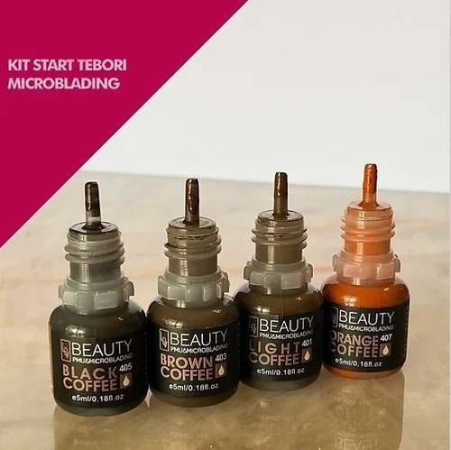 Kit Start Pigmentos Lovbeauty 5ml Micropigmentação Tebori