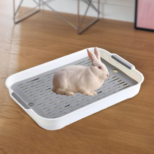 Nuevo Caja De Arena For Conejos, Jaula De Blanco Grande