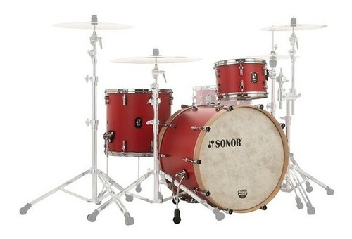 Bateria Sonor Sq1 3 Cuerpos Birch Hot Rod Red Sq1324nmhrr