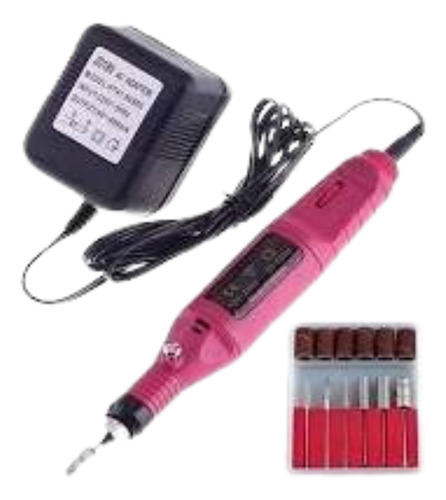 Lixa Elétrica Rosa Com Fio Luatek Lmf-1115 +kit De Pontas