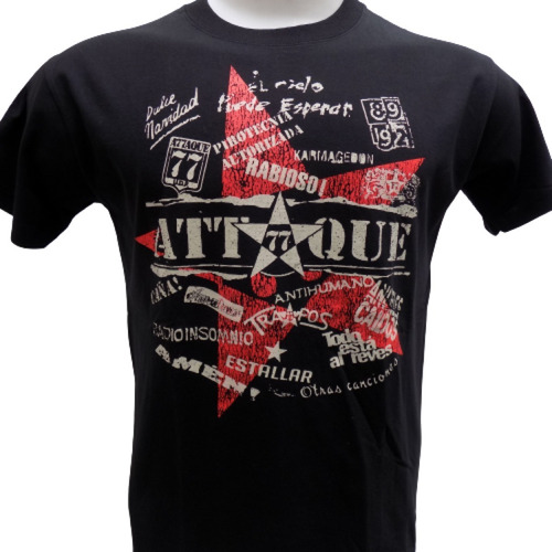 Remera De Attaque 77 Rockería Que Sea Rock Villa Ballester
