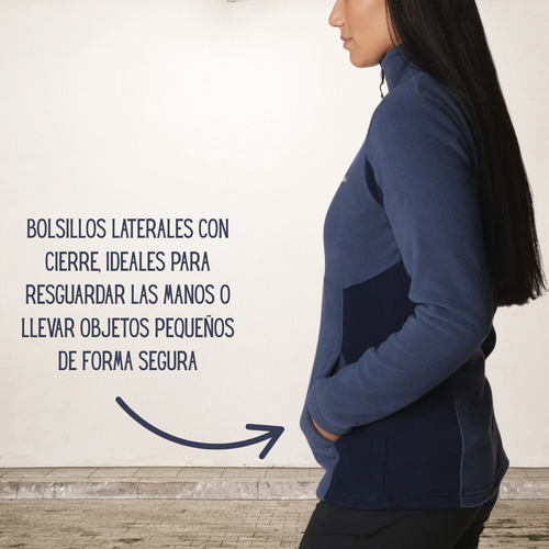 Campera Polar Columbia Basin Trail Mujer Trekking O Urbano